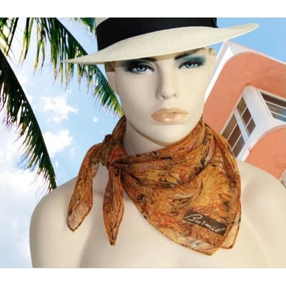 BURMEL Sheer Fall Colors Rectangular Scarf - Picture 6 of 6